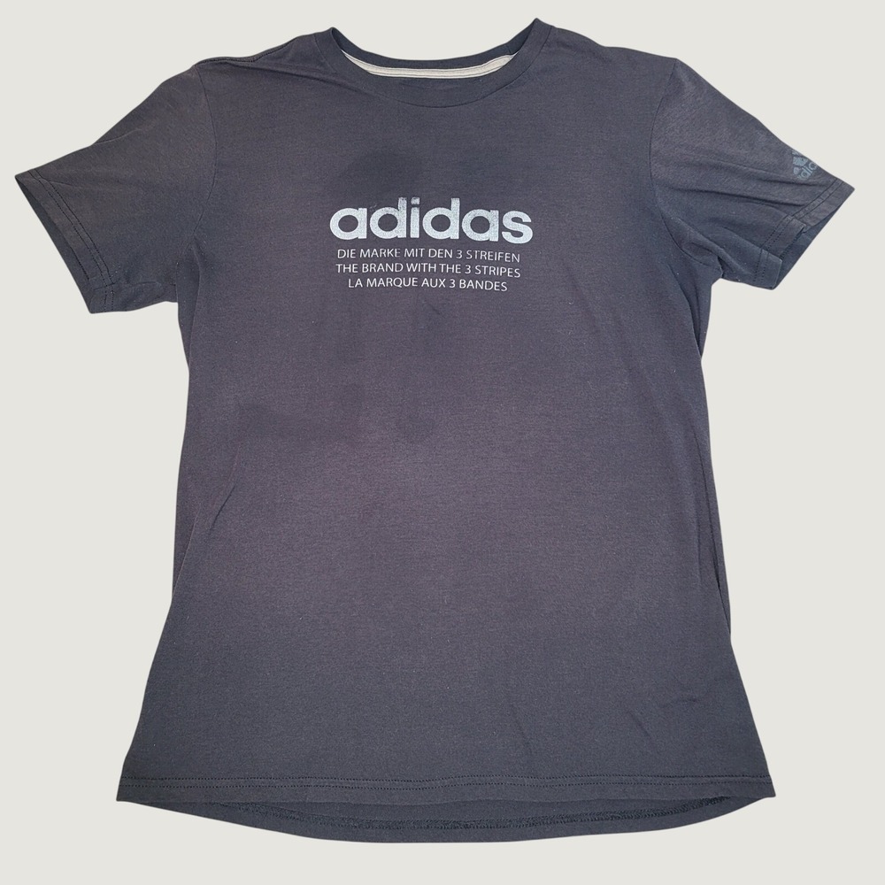 Adidas Mens Climalite The Go-To Performance Tee Gray Short Sleeve Shirt Size M